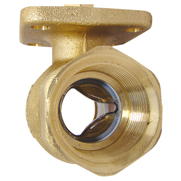 Two-way ball valve with female thread, without handle