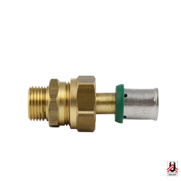 HERZ-PIPEFIX – Press fitting screw connection with MT flat-sealing