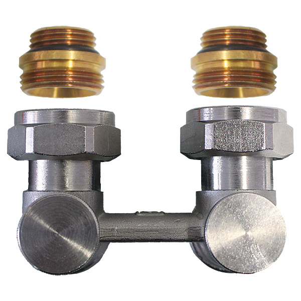 Two-pipe connection set - angle model