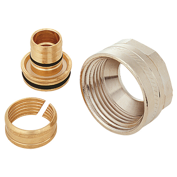 Plastic pipe connections G 1 for PE-X, PB and aluminium composite pipes