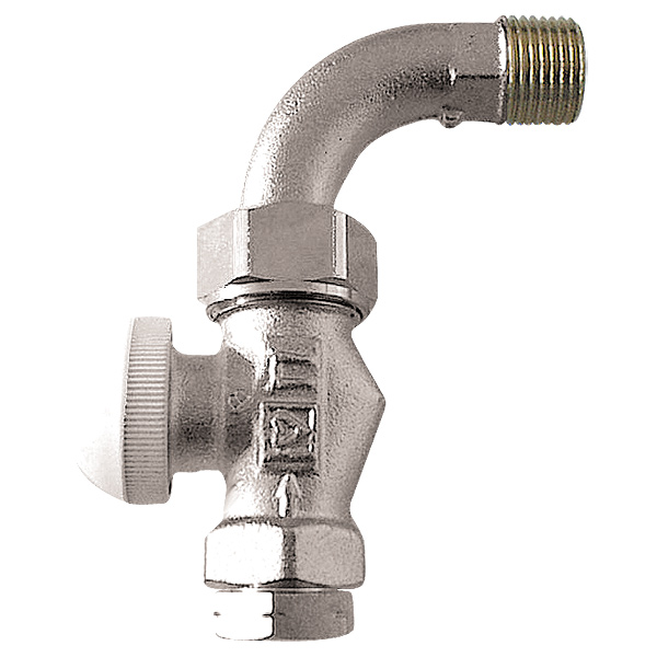 HERZ-TS-90 thermostatic valve, straight model with elbow