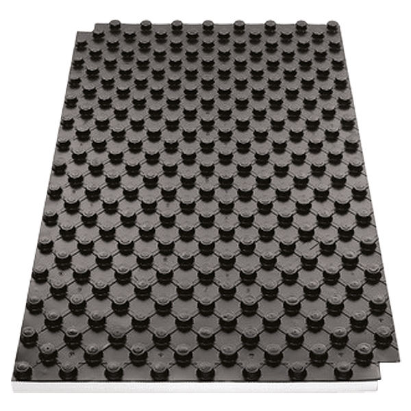 Studded panel with insulation, black