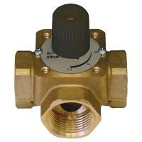 Three-way mixing valve with handle