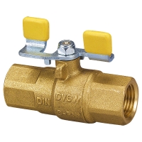 Ball valve with sheet steel T-handle, PN 1