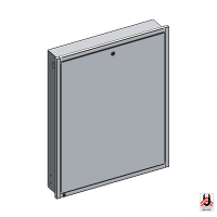 Flush box for HERZ residential unit hydraulic interface units with front frame, front door 