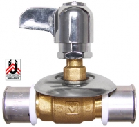Flush ball valve with lever and press connection, PN 16