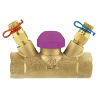 Thermostatic control valve TS-99-FV, straight body with test points, Rp (female thread)