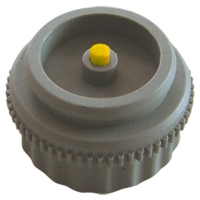 Adapter for HERZ actuating drive, colour dust grey, tappet yellow