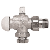 HERZ-TS-90 thermostatic valve, reverse angle model with air vent