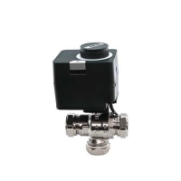 Set of 3-way valve with actuator