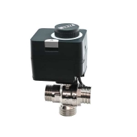 Set of 3-way valve with actuator and screw connection
