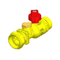 Kugelhahn DN 15 AG 3/4″ flachdichtend mit Flügelgriff rot 
