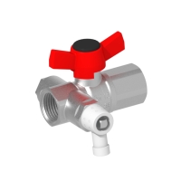 Kugelhahn Multiport mit Flügelgriff, PN 25