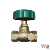 HERZ straight body shutoff valve, straight model with socket x socket without draining