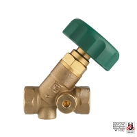 STRÖMAX-AWD shutoff valve with inclined body, Rp (female thread)