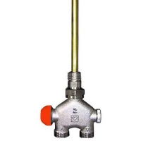 HERZ-VUA-40 four-port valve - straight model for two-pipe systems with presettable upper thermostatic insert