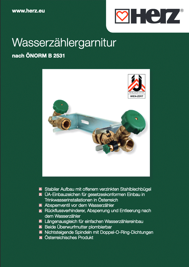 Wasserzählergarnitur