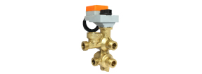 HERZ Pressure-independent 6-way <br>control ball valve