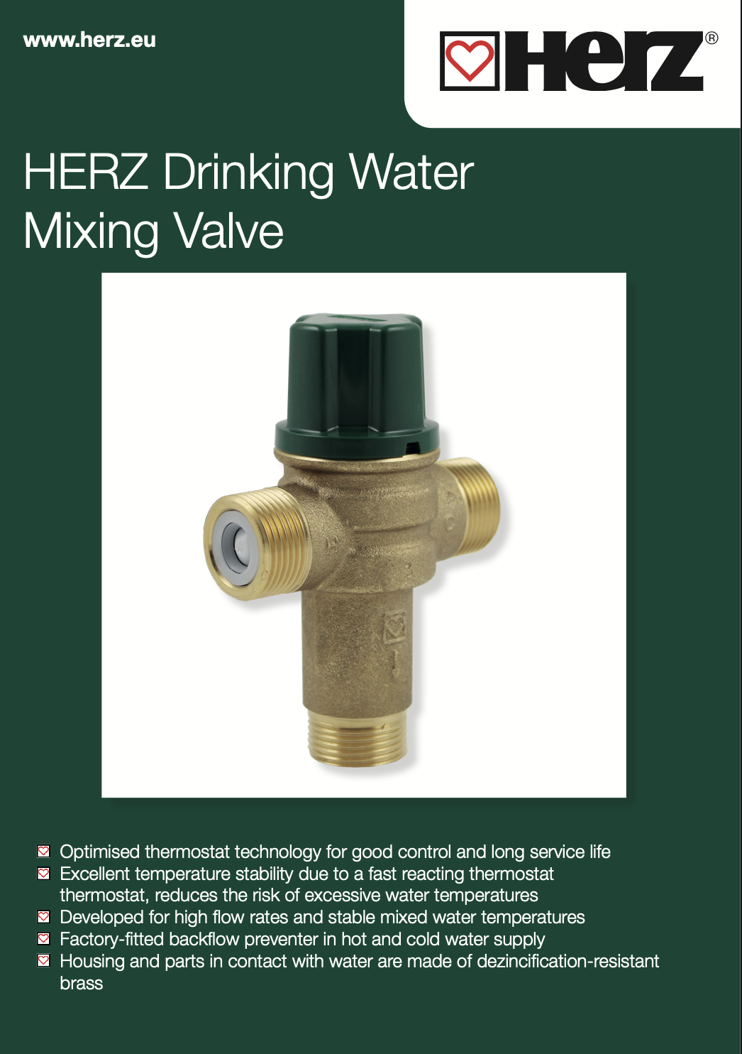 HERZ Drinking Water Mixing Valve