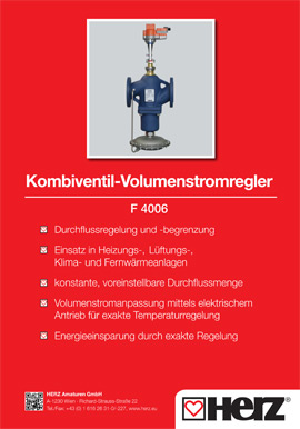 Kombiventil Volumenstromregler